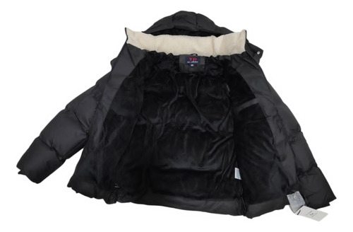 Campera De Hombre Capucha Desmontable Cuello Corderito