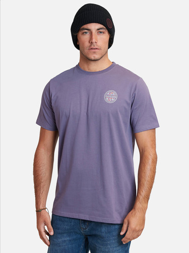 Polera Art Etnica Desing Ss Tees Morado Hombre Maui And Sons