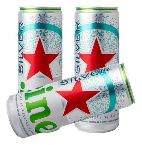 3 Cervejas Premium Heineken Silver Lata 355ml