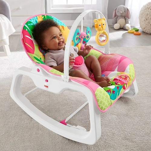 Silla Mecedora Crece Conmigo Vibra Y Se Reclina Fisher Price (Usado)