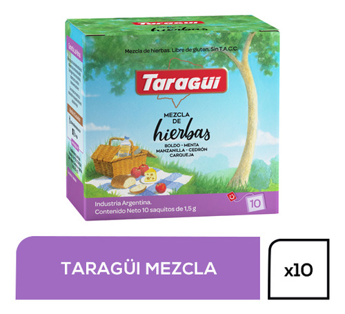 Te Taragui Mezcla Hierbas Digestivo X 10 Saquitos