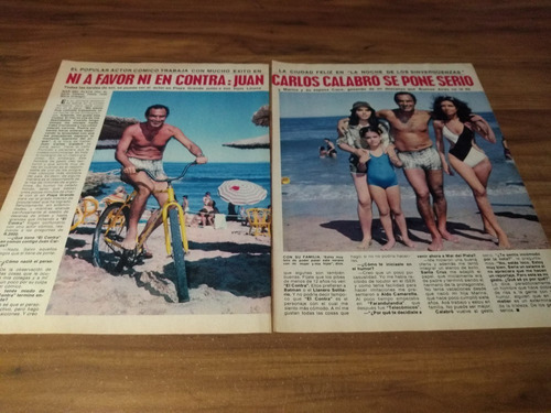 (z155) Juan Carlos Calabro * Clippings Revista 2 Pgs * 1981