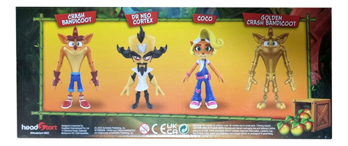 Crash Bandicoot Figuras Set De 4 Crash Dr N Cortex Coco
