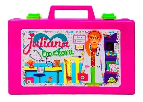 Valija Grande Juliana Doctora Con Accesorios Y Luces