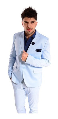 Imagen 1 de 5 de Traje Chupin Celeste