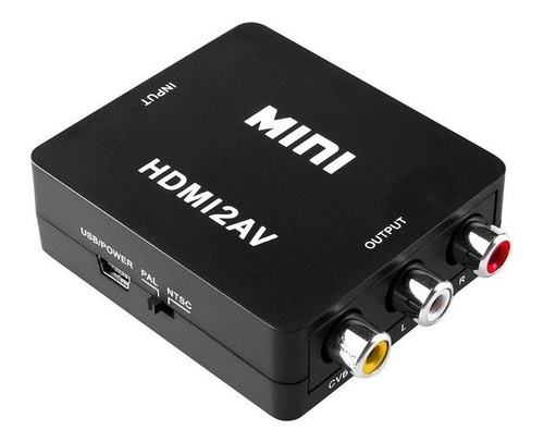 Imagen 2 de 3 de Adaptador De Convertidor De Audio Y Video Tv Hdmi A Rca 1080
