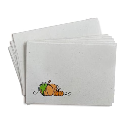 Tarjetas Blanco De Calabaza De Otoño, 24 Tarjetas De F...