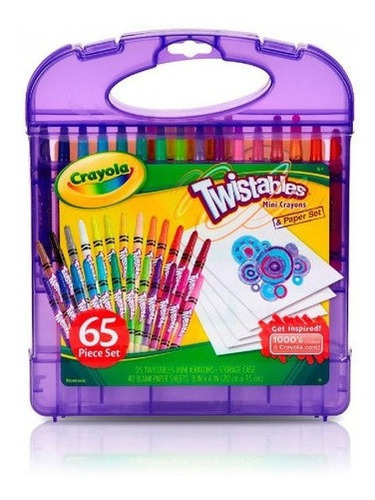 Kit Crayola Valija Mini Crayones Twistables X 65 Piezas 