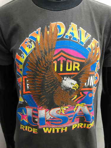 Remera Oneita Harley Davidson Motorcycles 1991 Made In Usa