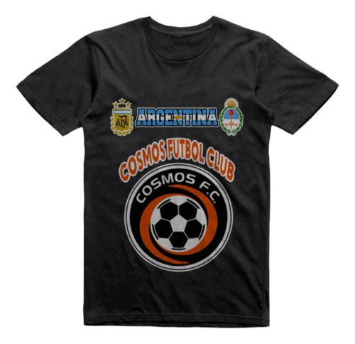 Remera Infantil Negra Cosmos Fc Santa Fe