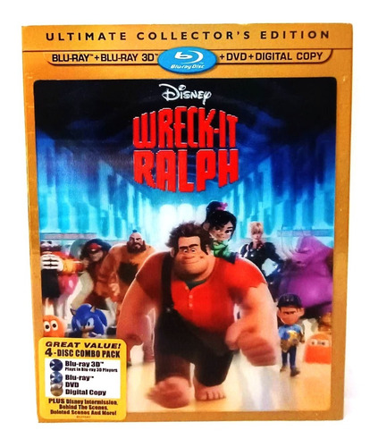 Wreck It Ralph Ultimate Collector's Edition 3d Blu Ray Dvd