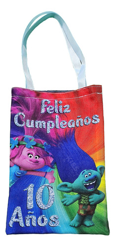 10 Dulceros Trolls Personalizados Bolsita