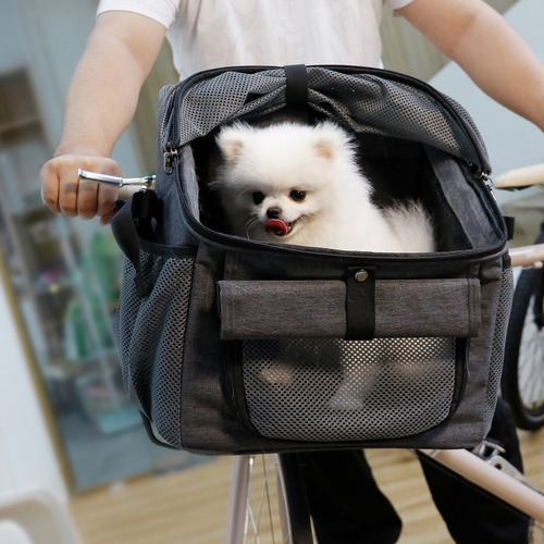 Cesta De Bicicleta Para Cães, Transportador De Tecido De Boi