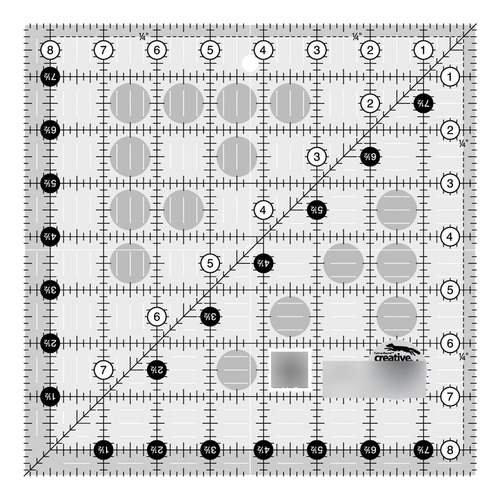 Creative Grids Regla Edredon Cuadrado 8.0 In Cgr8