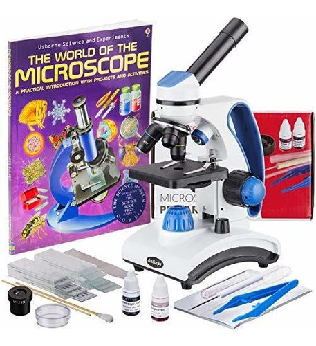 Juego De Microscopio Para Estudiantes Amscope Deluxe - 40x