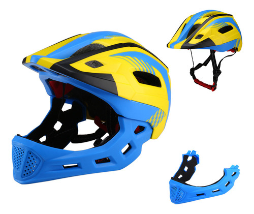 Equipo De Ciclismo: Casco Completo, Bicicleta, Cara, Deporte