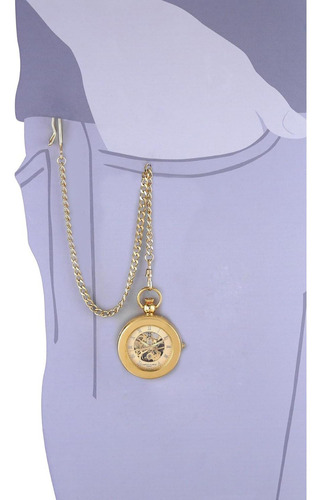 Reloj De Bolsillo Mecánico Charles Hubert 3848 Oro 14k