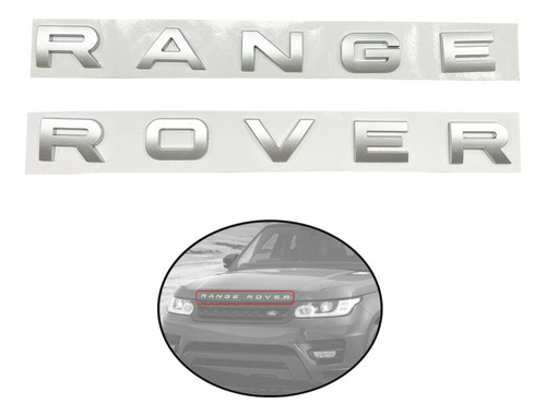 Emblema Letras Para Cofre R4nge Rover Gris Varios Modelos