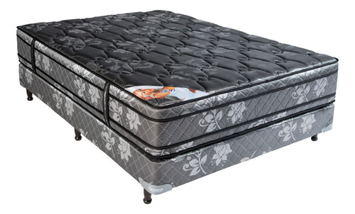 Sommier Deseo Diamond Foam de 2 lugares 190cm x 140cm preto