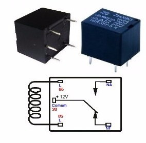 Kit C/100 Mini Relé 12v 5 Pinos 20amp Atacado