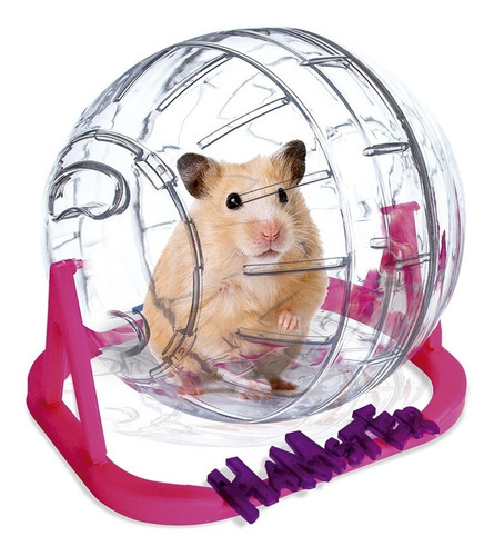 Globo De Exercicio Para Hamster Ball Pequeno 13cm Cor Rosa