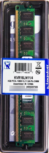 Memória Ram Color Verde 8gb 1 Kingston Kvr16n11/4