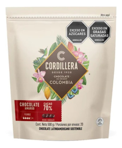 Cobertura Cordillera 70% X 500 Gr - g a $56