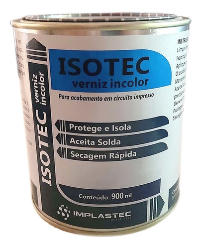 Verniz Incolor Isolante Isotec Liquido 900ml Implastec
