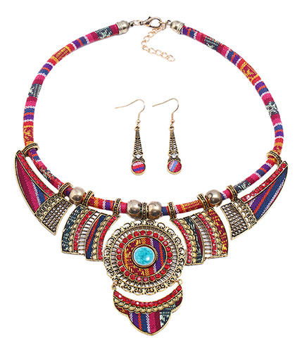 Collar Con Pendientes Jewel, Moda Europea