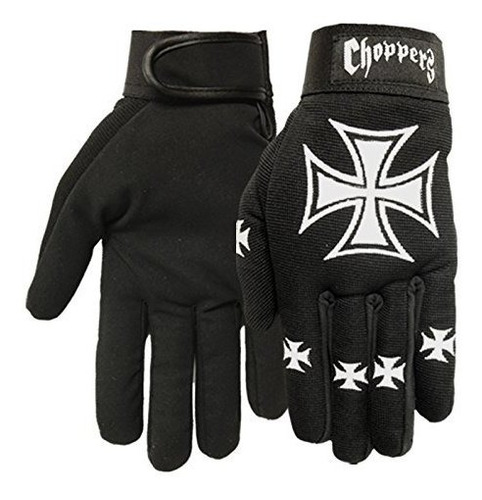 Hot Leathers Choppers Guantes Mecánicos Motocicleta L Negro
