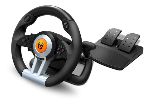 Simulador Volante Y Pedales Krom Wheel Ps4/xbox/pc Negro