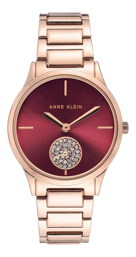 Reloj Moda Anne Klein Modelo: Ak3416byrg Color de la correa Oro rosa Color del bisel Oro rosa Color del fondo Rojo