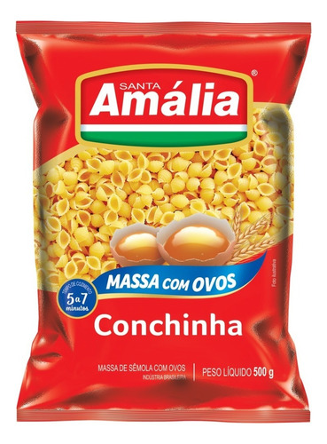 Macarrão Santa Amália Com Ovos Conchinha 500g