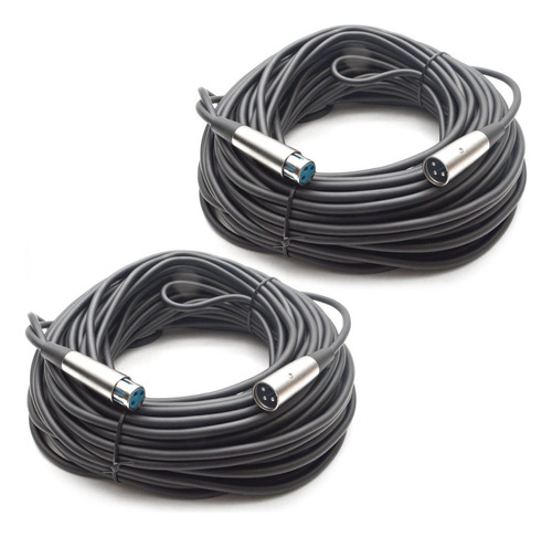 Seismic Audio 2 Pack 100' Dmx Cable Xlr 3 Pin 100 Pies-dj I.