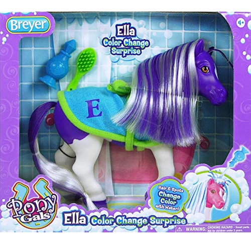 Breyer Ella Horse Cambio De Color Sorpresa Baño De Juguete