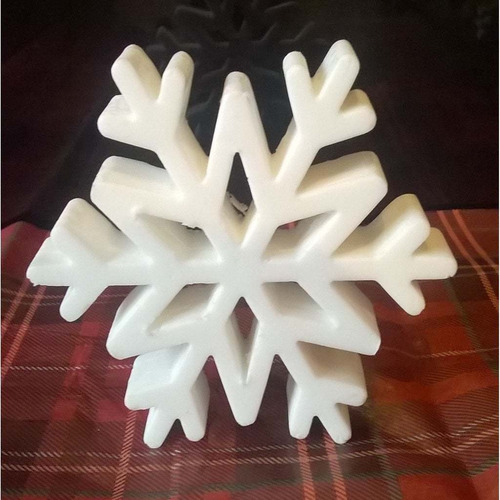 Imagen 2 de 4 de Molde De Jabon De Pie De Copo De Nieve De- Figura Plastica