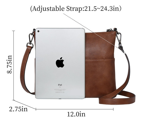 Iswee Bolsos Cruzados De Cuero Real Para Mujer, Bolso De Hom