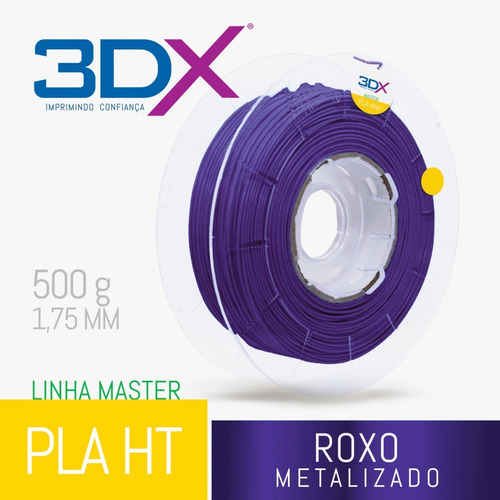 Imagem 2 de 2 de Filamento Pla Ht 1,75 Mm | 500g | Roxo Metal