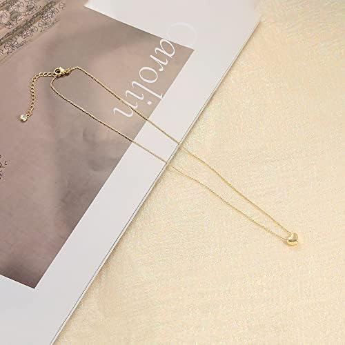 Picuzzy Collares De Corazón Para Mujer, Collar De Oro Delica