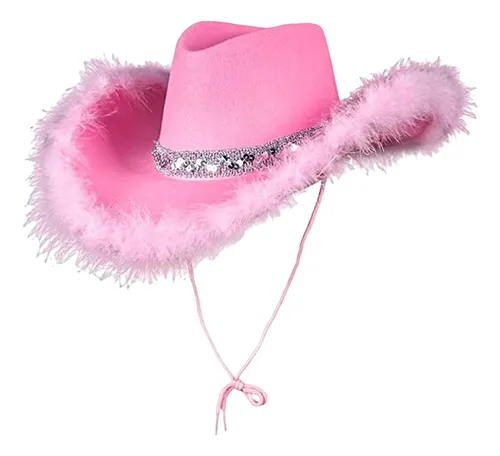 Sombrero De, Sombrero De Vaquero Rosa Ligero For Mujeres