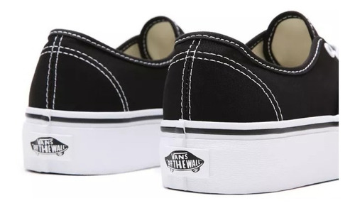 Imagen 6 de 9 de Zapatillas Vans Mod Authentic Plataforma Negra/blanco!!!