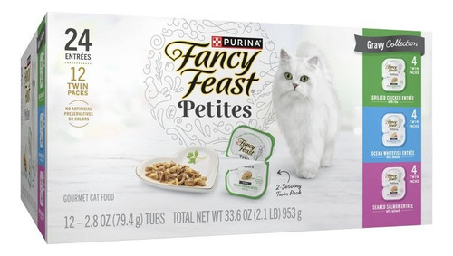 Comida Húmeda Gatos Fancy Feast Petites Gravy-12pz-24entrees