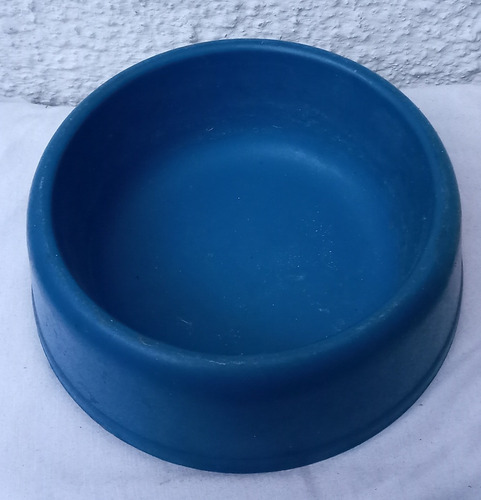 Plato Comida Mascota Plástico Azul 18 Cm Diametro.