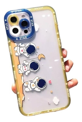 Funda De Teléfono Transparente Con Diseño De Astronauta Para