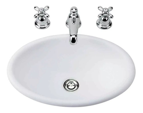 Bacha Losa Sobremesada Deca L65 Mesada Oval Embutir Ovalada