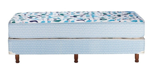 Imagen 4 de 9 de Conjunto Sommier Suavegom Comfort 190cmx80cm 1 Plaza Espuma