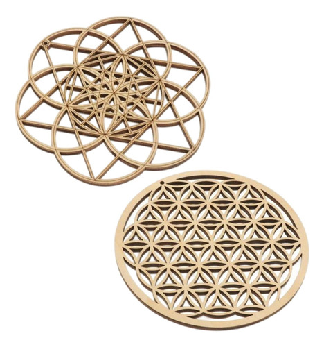 2 Uds Geometría Sagrada Arte De Pared Esculturas Colgantes