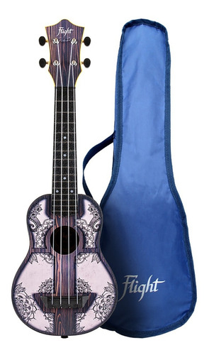 Flight Tus40 Mw Ukulele Soprano Con Funda Color Diseño