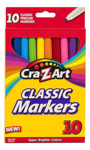 Marcadores Punta Fina Cra Z Art Set 10 Col Lapiz Escriptos