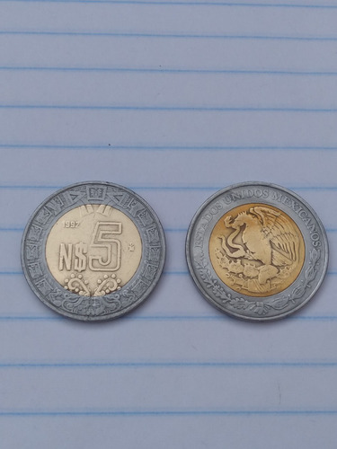 Moneda 5 Nuevos Pesos, 1992